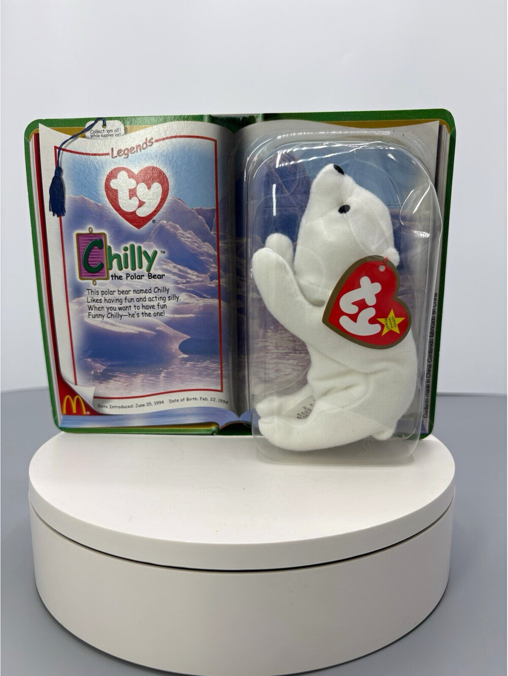 Ty Beanie Babies Chilly the Polar Bear McDonald’s Teenie Beanie Baby 2000